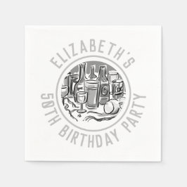 Viering van de 50e verjaardag van de 50e verjaarda servet