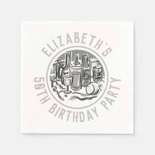 Viering van de 50e verjaardag van de 50e verjaarda servet