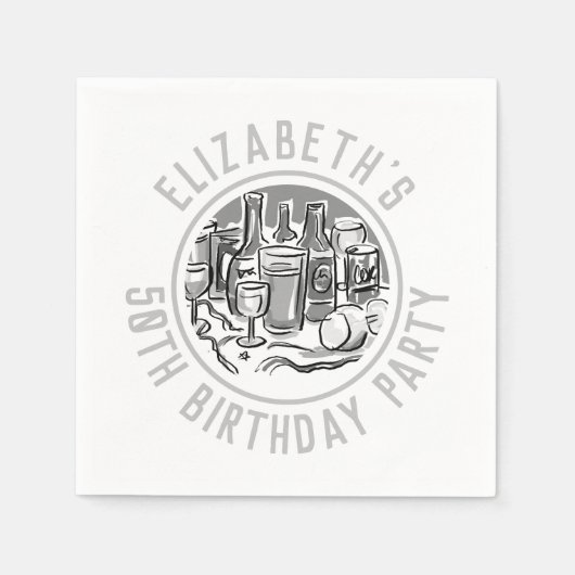 Viering van de 50e verjaardag van de 50e verjaarda servet (Voorkant)