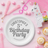 Viering van de 5e verjaardag van Borden op jaarpap Papieren Bordje (Feest)