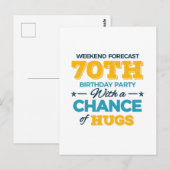 viering van de 70e verjaardag briefkaart (Voorkant / Achterkant)