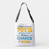 viering van de 70e verjaardag crossbody tas (Achterkant)