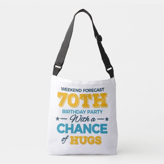 viering van de 70e verjaardag crossbody tas (Voorkant)