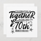 viering van de 70e verjaardag kaart (Voorkant / Achterkant)