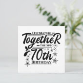 viering van de 70e verjaardag kaart (Staand voorkant)