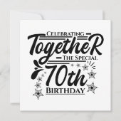 viering van de 70e verjaardag kaart (Voorkant)