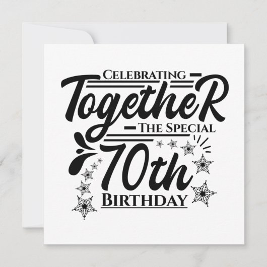 viering van de 70e verjaardag kaart (Voorkant)
