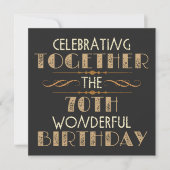 viering van de 70e verjaardag save the date (Voorkant)