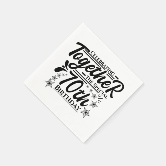 viering van de 70e verjaardag servet (Hoek)