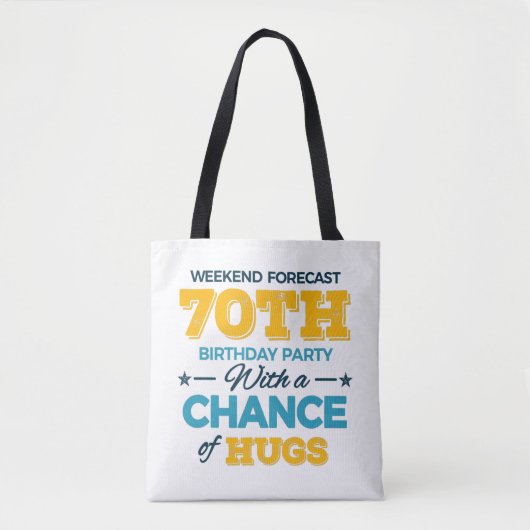 viering van de 70e verjaardag tote bag (Voorkant)