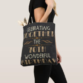 viering van de 70e verjaardag tote bag (Dichtbij)