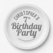 Viering van de 7e verjaardag van de Borden op jaar Papieren Bordje (Voorkant)