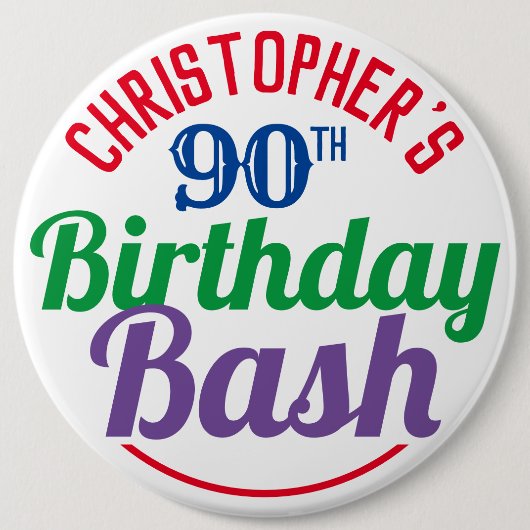 Viering van de 90e verjaardag van de Button van de (Voorkant)