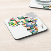 Viering van de Afrikaanse diversiteit: de kleuren  Bier Onderzetter (Linkerzijde)