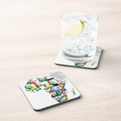 Viering van de Afrikaanse diversiteit: de kleuren  Bier Onderzetter (Rechterzijde)