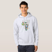 Viering van de Afrikaanse diversiteit: de kleuren  Hoodie (Voorkant volledig)