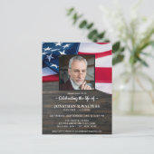 Viering van de Amerikaanse vliegfoto van de Amerik Uitnodiging Briefkaart (Staand voorkant)