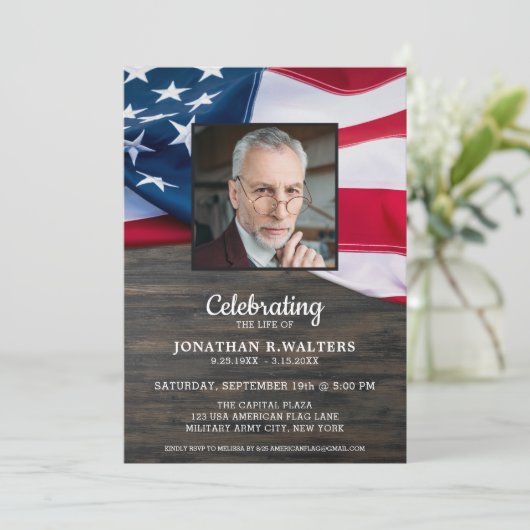 Viering van de Amerikaanse vliegfoto van het Life  Kaart (Staand voorkant)