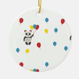 viering van de ballon van panda - dag keramisch ornament