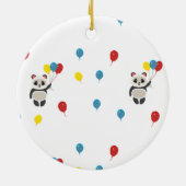 viering van de ballon van panda - dag keramisch ornament (Achterkant)