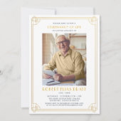 Viering van de begrafenis van de begrafenis Gold W Kaart (Voorkant)