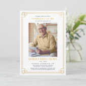 Viering van de begrafenis van de begrafenis Gold W Kaart (Staand voorkant)