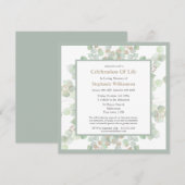 Viering van de begrafenis van de begrafenis Memori Kaart (Voorkant / Achterkant)