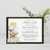 Viering van de begrafenis van de begrafenis Memori Kaart (Staand voorkant)