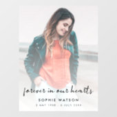 Viering van de begrafenis van de begrafenis Memori Raamsticker (Vel)