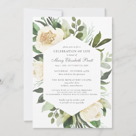 Viering van de begrafenis van de begrafenis van de kaart (Voorkant)