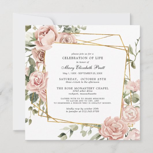 Viering van de begrafenis van de begrafenis van de kaart (Voorkant)