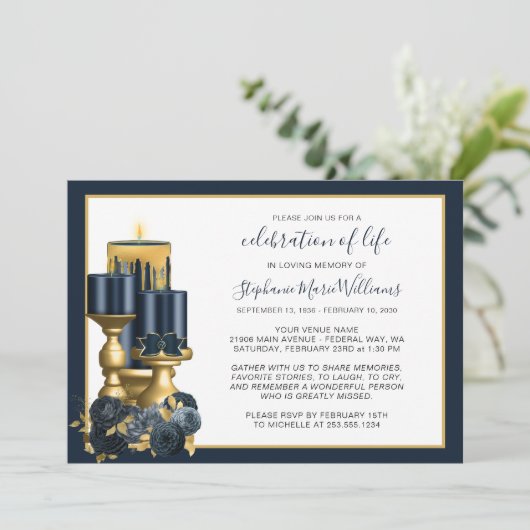 Viering van de begrafenis van de begrafenis van de kaart (Staand voorkant)