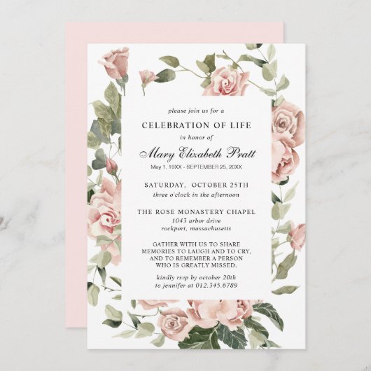 Viering van de begrafenis van de begrafenis van de kaart (Voorkant / Achterkant)