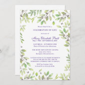 Viering van de begrafenis van de begrafenis van de kaart (Voorkant / Achterkant)