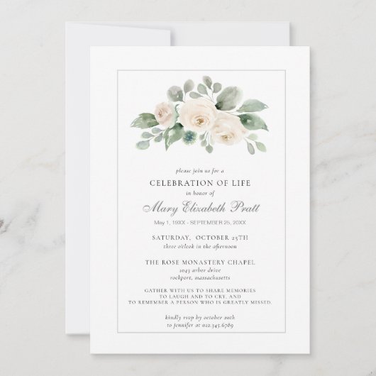 Viering van de begrafenis van de begrafenis van de kaart (Voorkant)