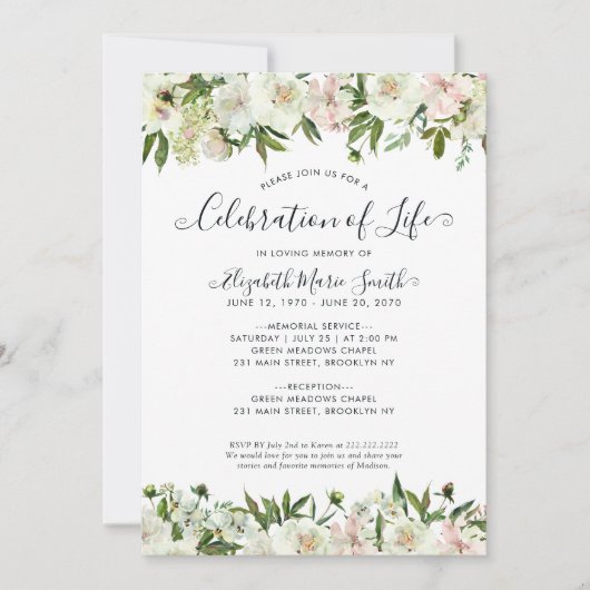 Viering van de begrafenis van de begrafenis van de kaart (Voorkant)