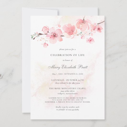 Viering van de begrafenis van de begrafenis van de kaart (Voorkant)