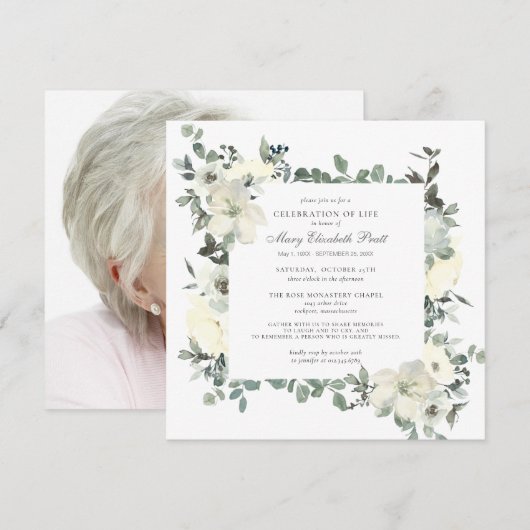 Viering van de begrafenis van de begrafenis van de kaart (Voorkant / Achterkant)