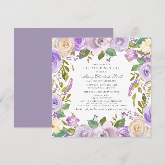 Viering van de begrafenis van de begrafenis van he kaart (Voorkant / Achterkant)