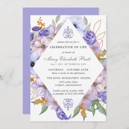 Viering van de begrafenis van de begrafenis van he kaart (Voorkant / Achterkant)