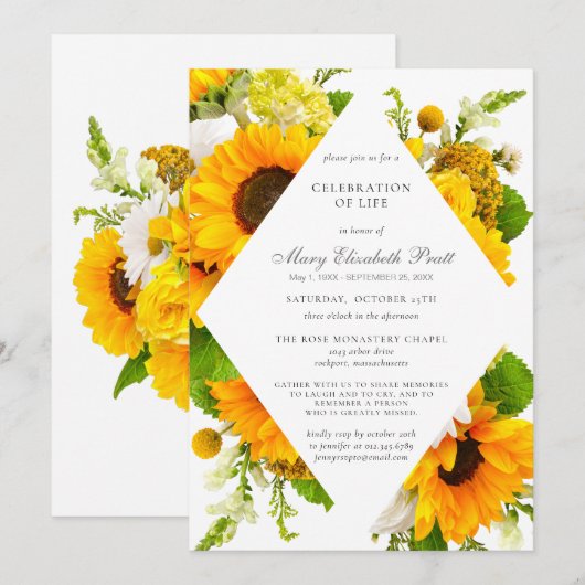 Viering van de begrafenis van de begrafenis van he kaart (Voorkant / Achterkant)