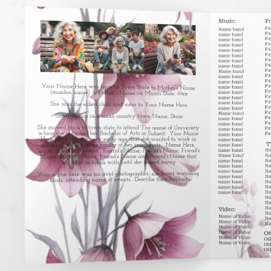 Viering van de begrafenis van de begrafenisherdenk drieluik aankondiging (Binnenzijde eerst)