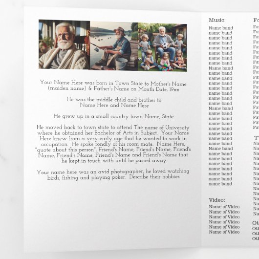 Viering van de begrafenis van de begrafenisherdenk drieluik aankondiging (Binnenzijde eerst)