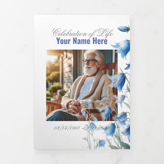 Viering van de begrafenis van de begrafenisherdenk drieluik aankondiging (Cover)