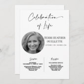 Viering van de begrafenis van de begrafenisherdenk kaart (Voorkant / Achterkant)