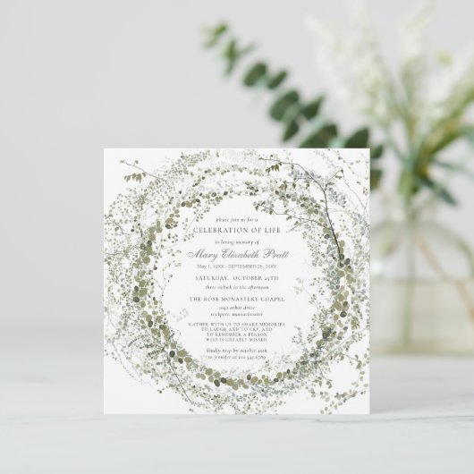 Viering van de begrafenis van de foto van het leve kaart (Staand voorkant)