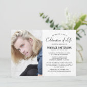 Viering van de begrafenis van de Foto van Life Kaart (Staand voorkant)