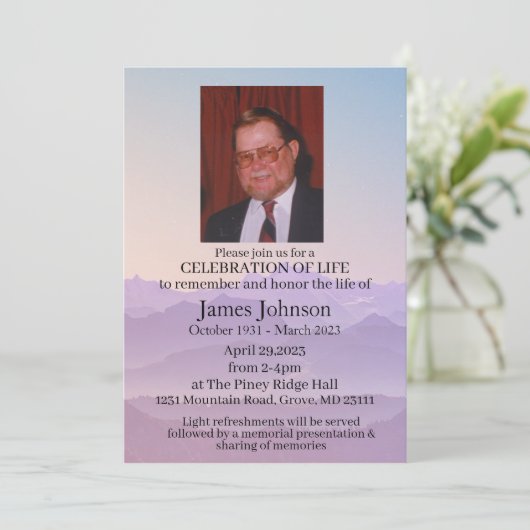 Viering van de begrafenis van de herdenkingsbegraf kaart (Staand voorkant)