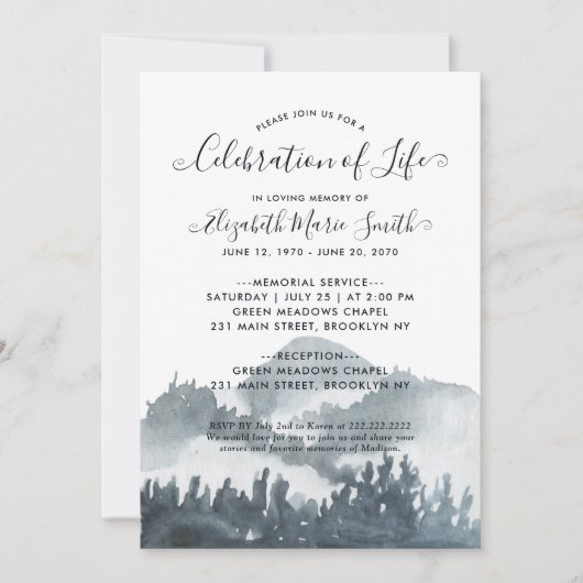 Viering van de begrafenis van de herdenkingsberg v kaart (Voorkant)