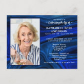 Viering van de begrafenis van de herdenkingsplecht uitnodiging briefkaart (Voorkant)